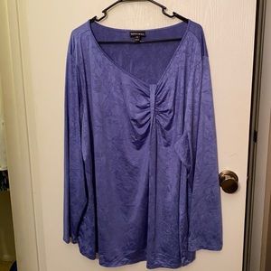 Fashion Bug Purple Blouse with Asymmetrical Collar